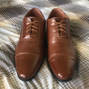 Cognac Brown Oxford Dress Shoes